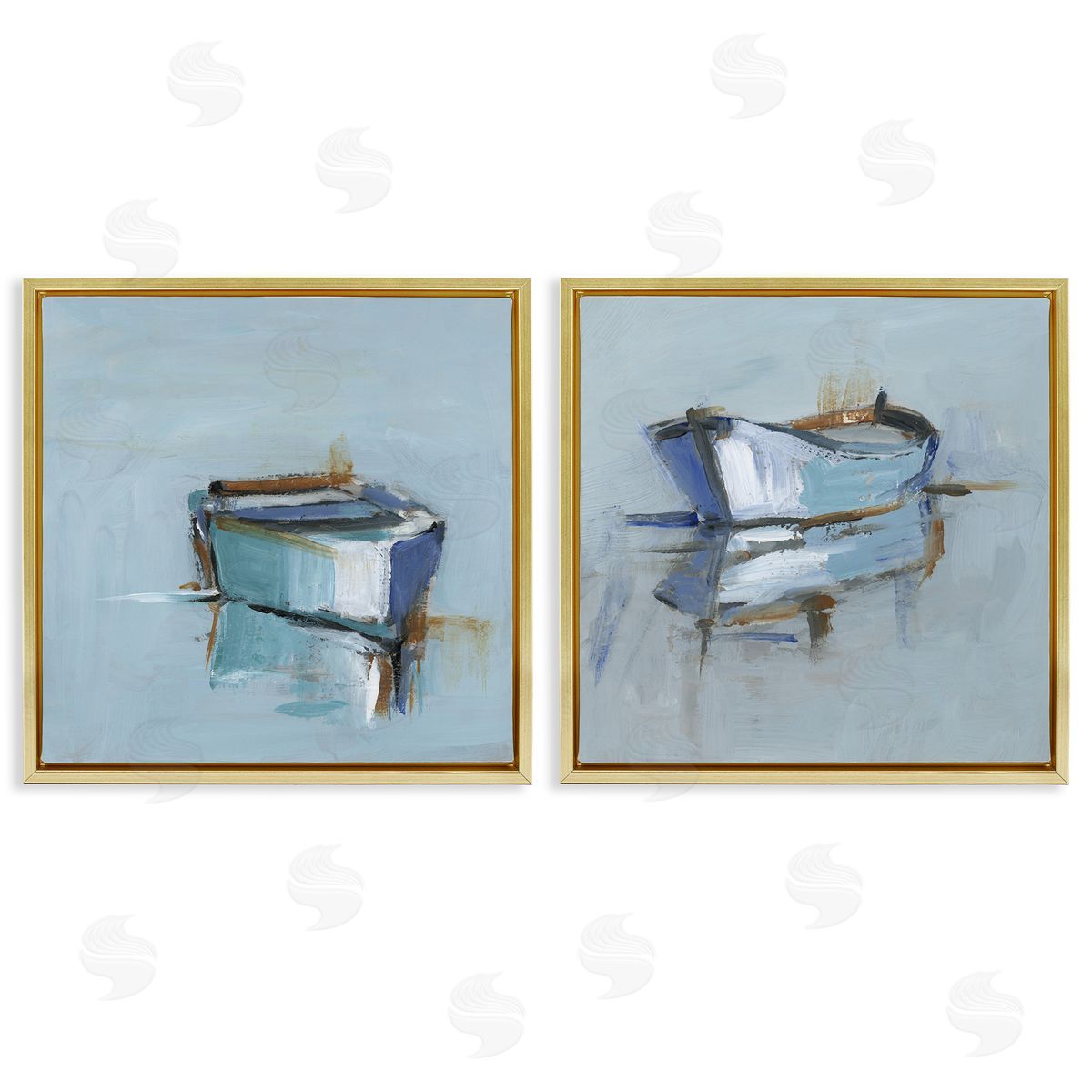 Ethan Harper Calm Boat Reflection Canvas Wall Art Print