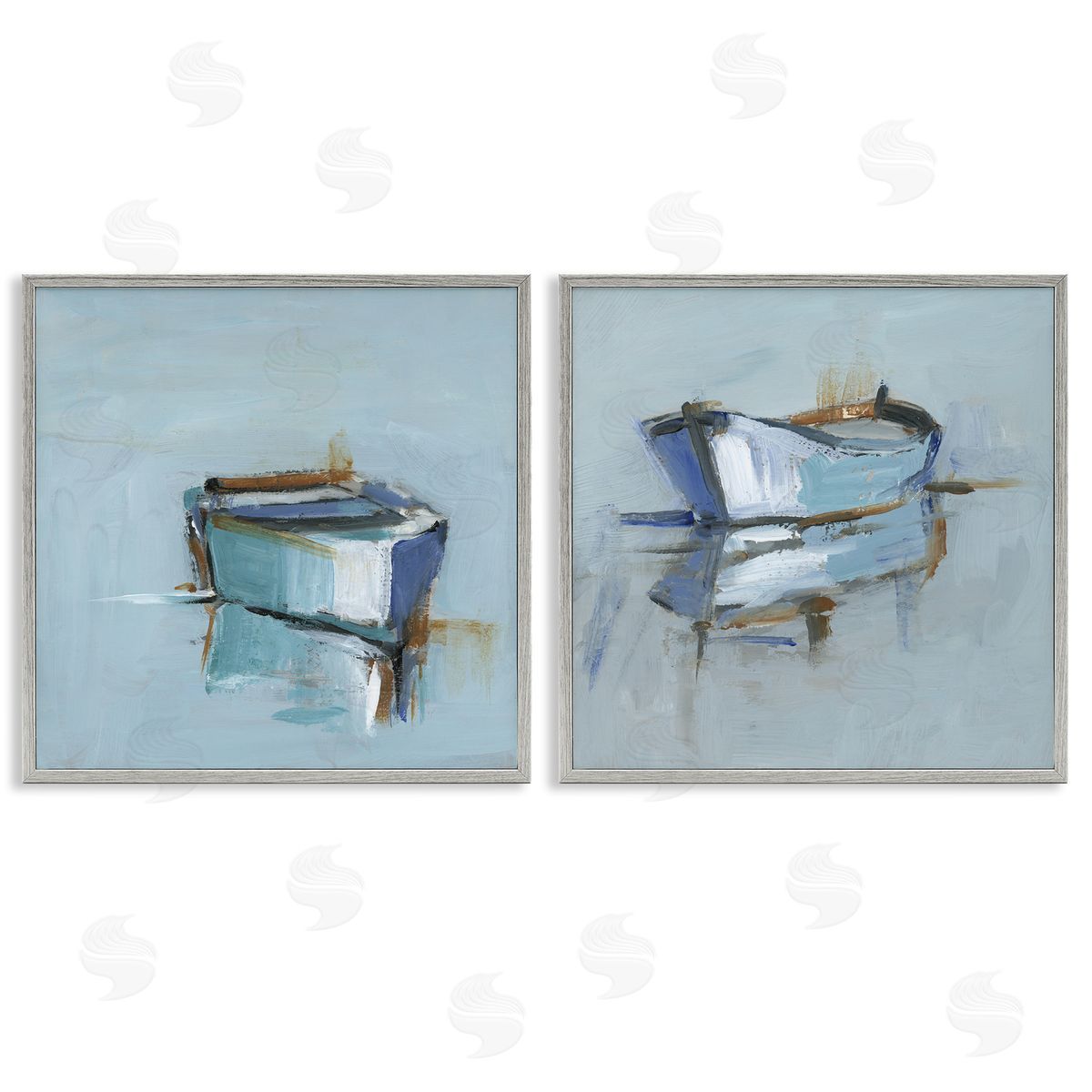 Ethan Harper Calm Boat Reflection Canvas Wall Art Print