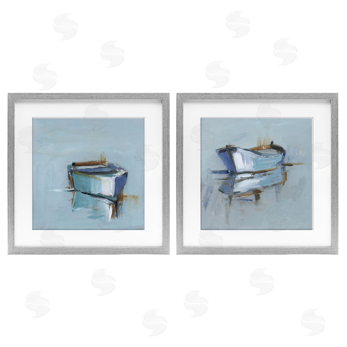 Ethan Harper Calm Boat Reflection Canvas Wall Art Print
