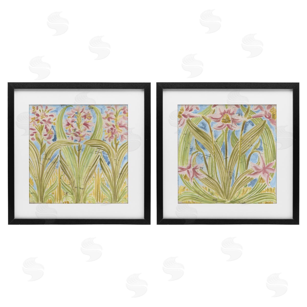 June Erica Vess Floral Palau Tiles Canvas Wall Art Print
