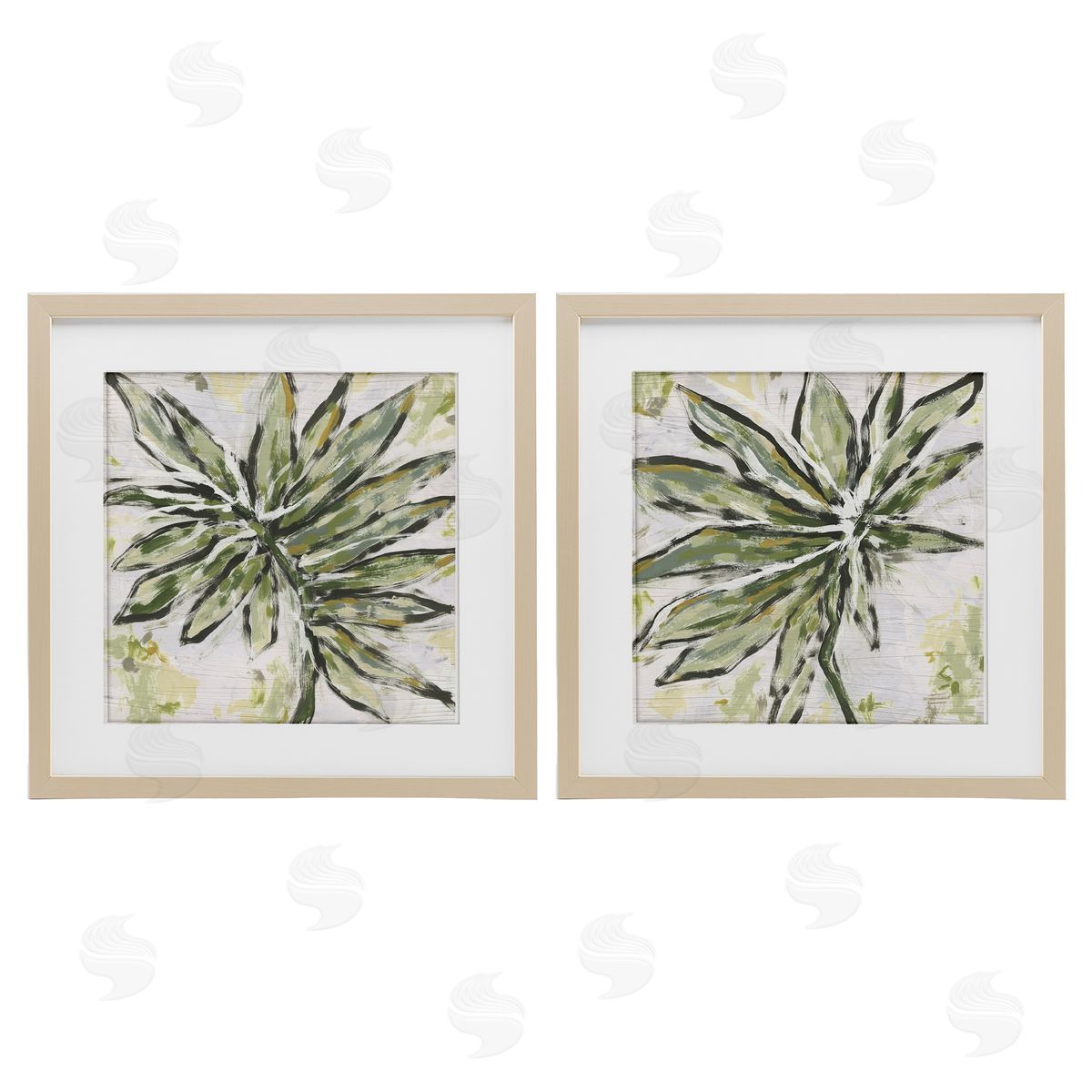 June Erica Vess Organic Palm Palette Canvas Wall Art Print