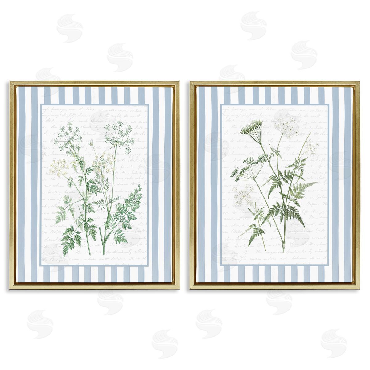 Lettered and Lined Kitchen Bath Wild Herbs Canvas Wall Art Print