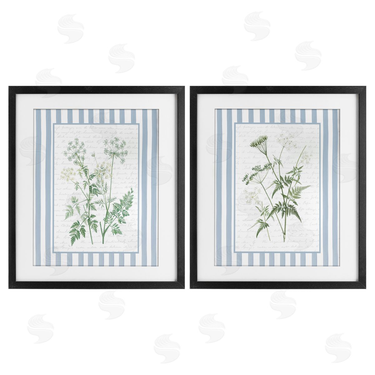Lettered and Lined Kitchen Bath Wild Herbs Canvas Wall Art Print