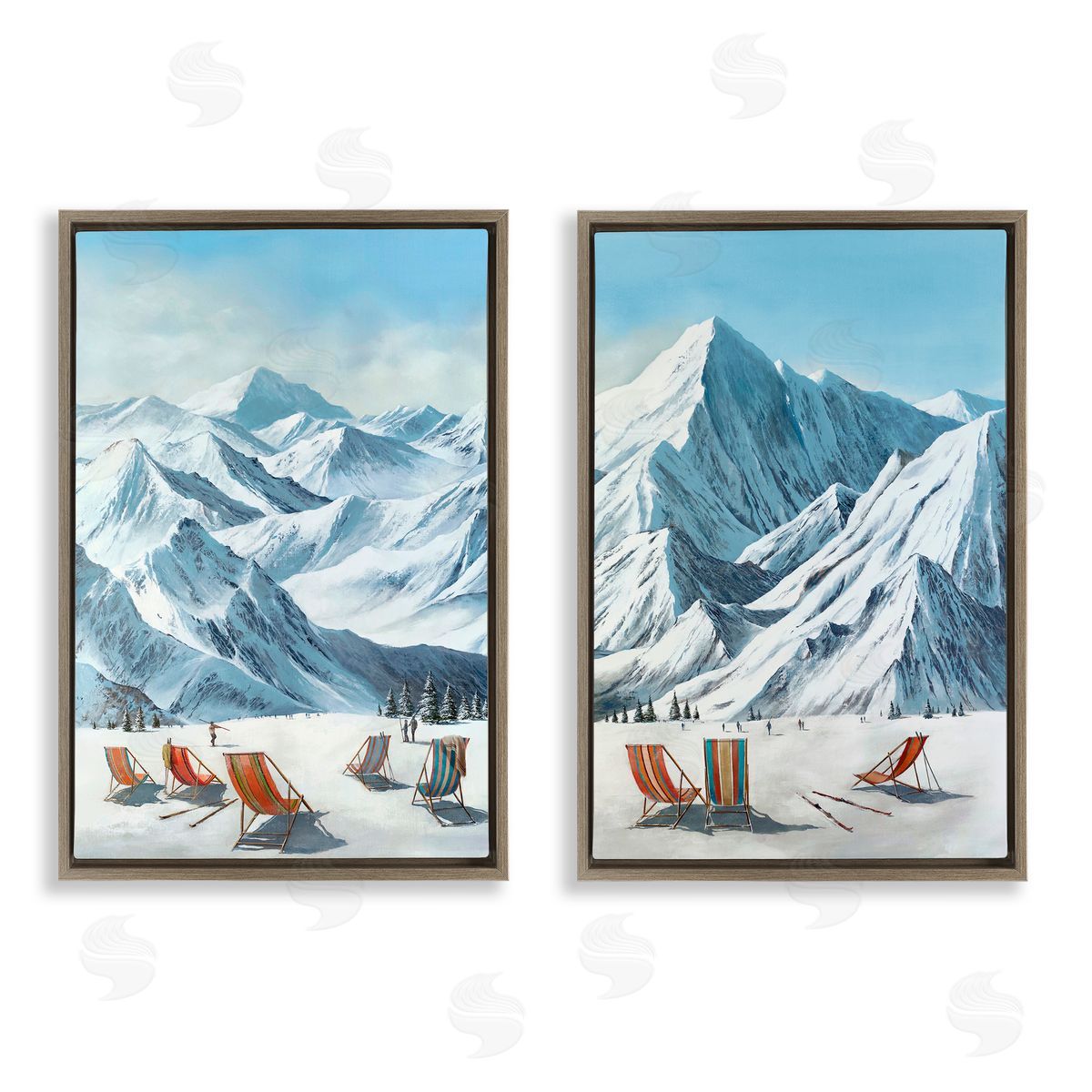 Max Maxx Lounging At Ski Lifts Canvas Wall Art Print