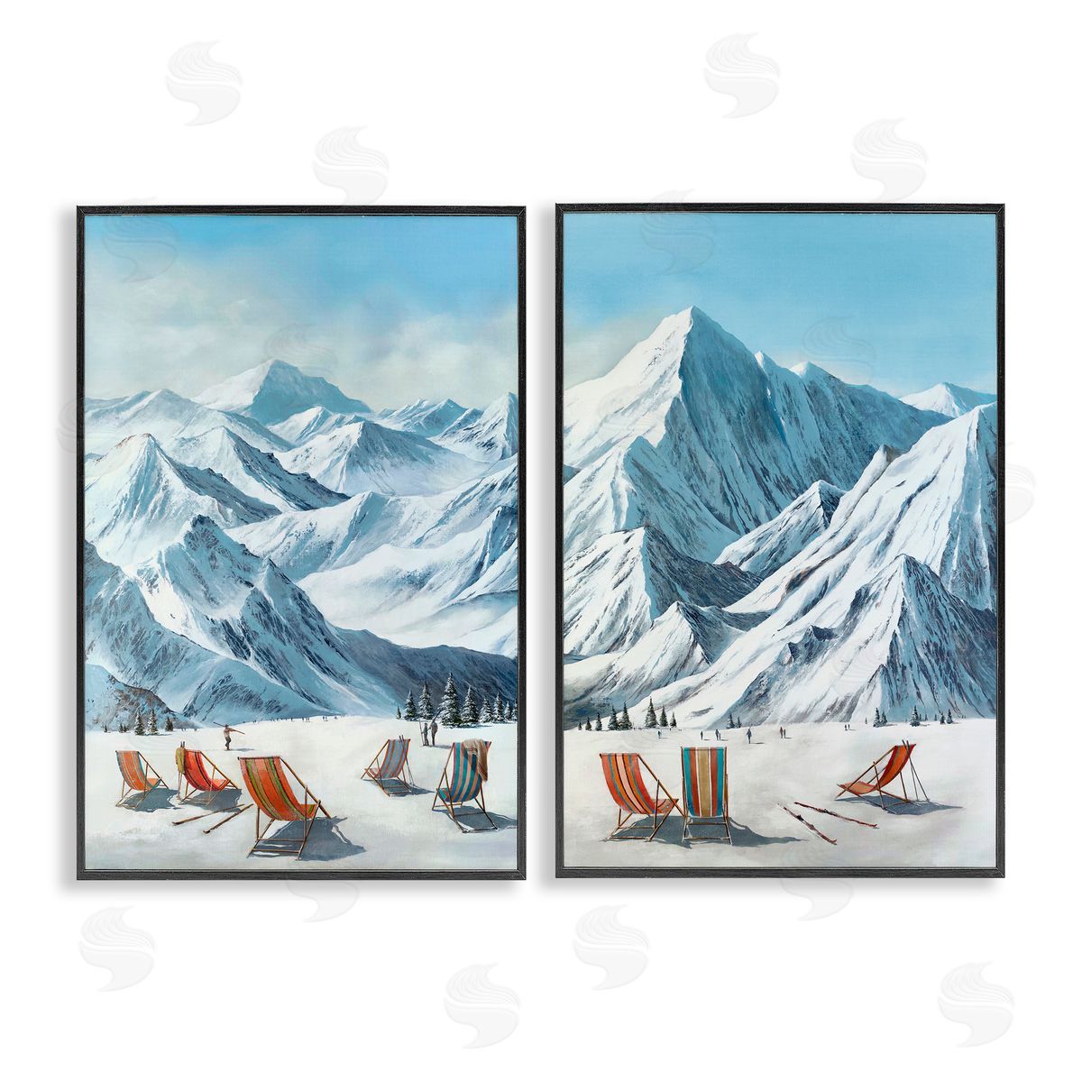Max Maxx Lounging At Ski Lifts Canvas Wall Art Print