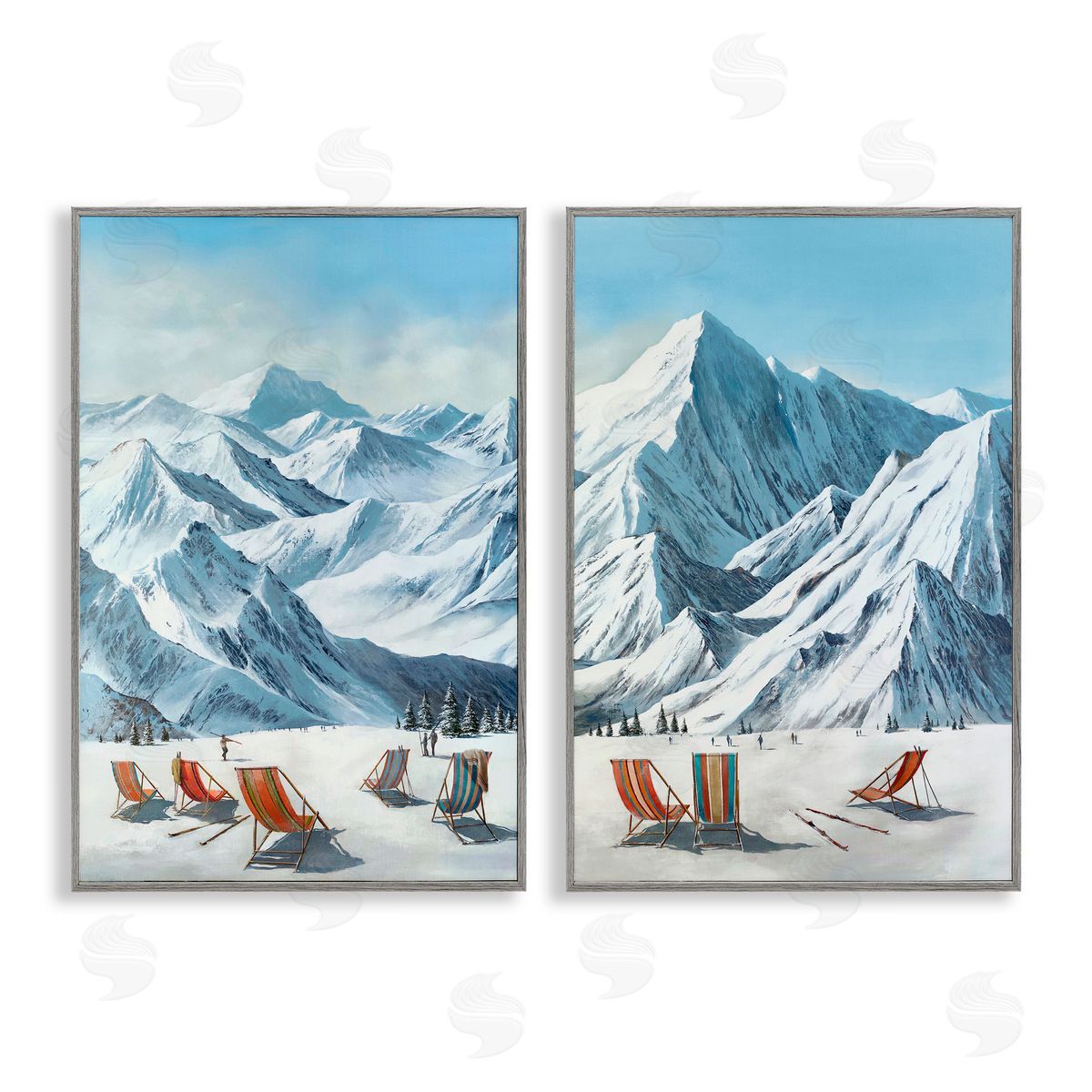 Max Maxx Lounging At Ski Lifts Canvas Wall Art Print