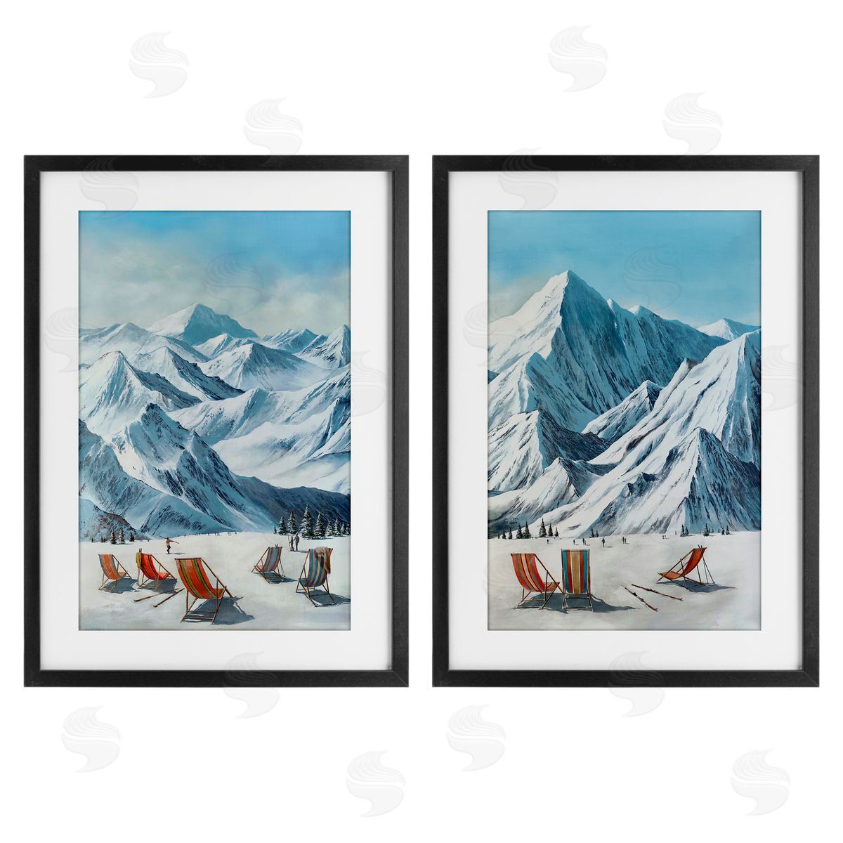 Max Maxx Lounging At Ski Lifts Canvas Wall Art Print