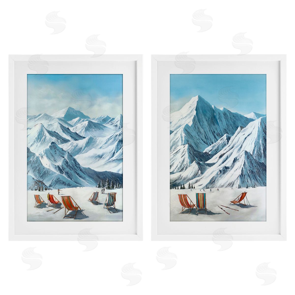 Max Maxx Lounging At Ski Lifts Canvas Wall Art Print