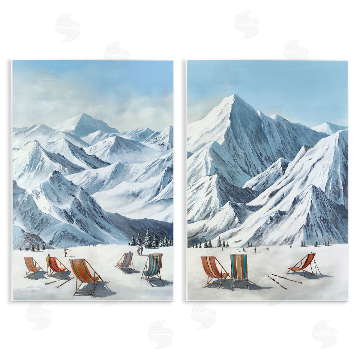 Max Maxx Lounging At Ski Lifts Canvas Wall Art Print