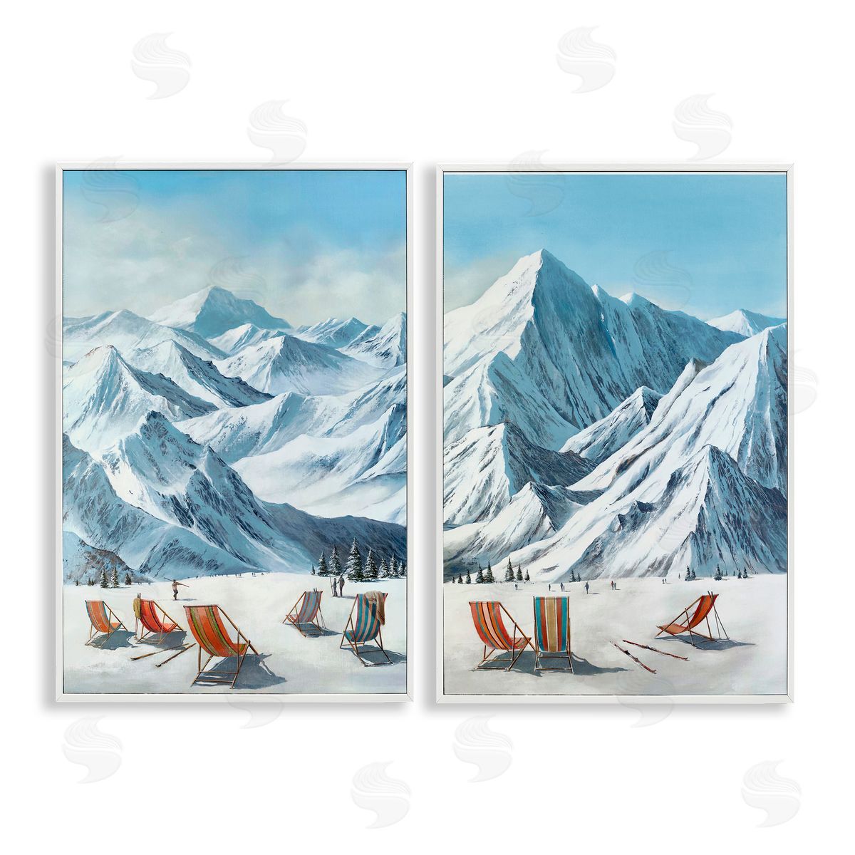 Max Maxx Lounging At Ski Lifts Canvas Wall Art Print