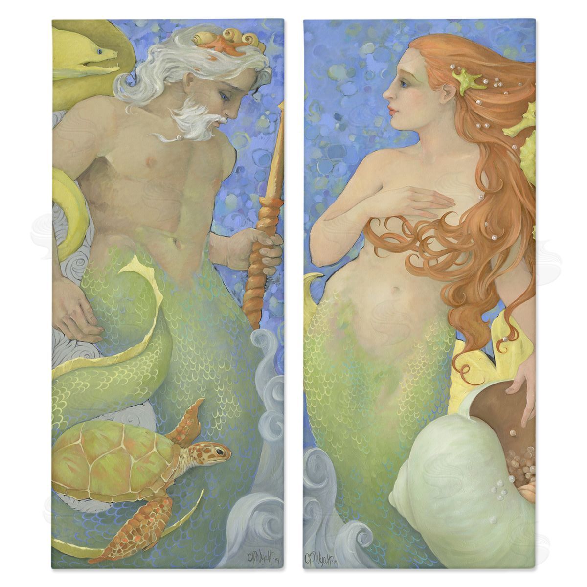 Christina P. Wyatt The Gate Keepers Pair Canvas Wall Art Print