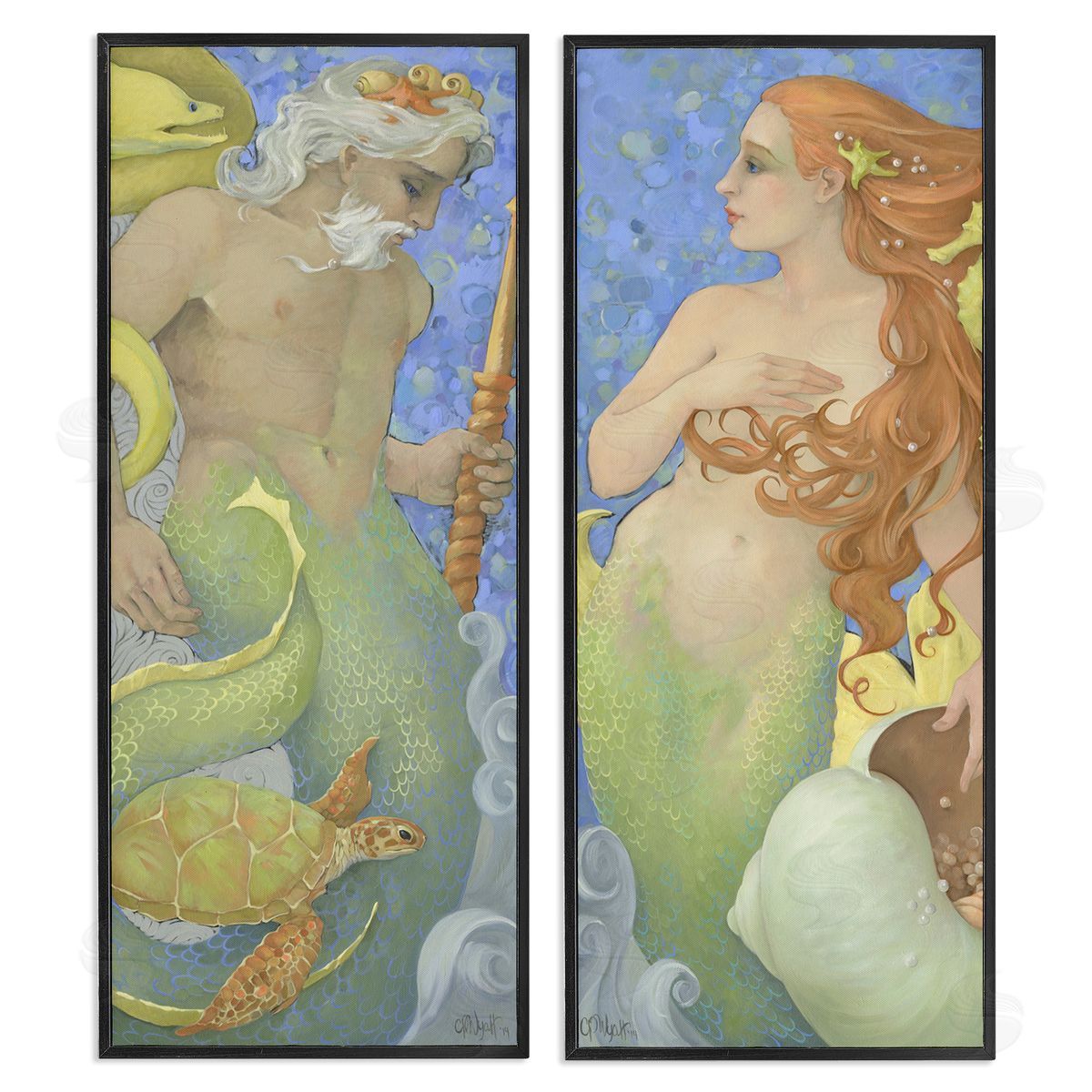 Christina P. Wyatt The Gate Keepers Pair Canvas Wall Art Print