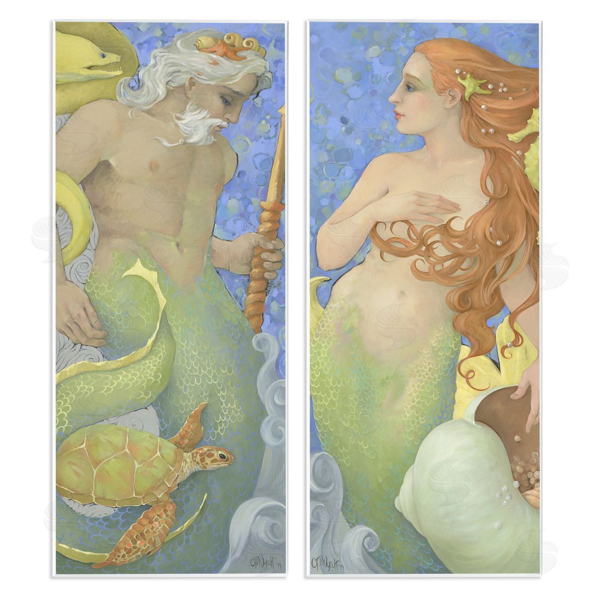 Christina P. Wyatt The Gate Keepers Pair Canvas Wall Art Print