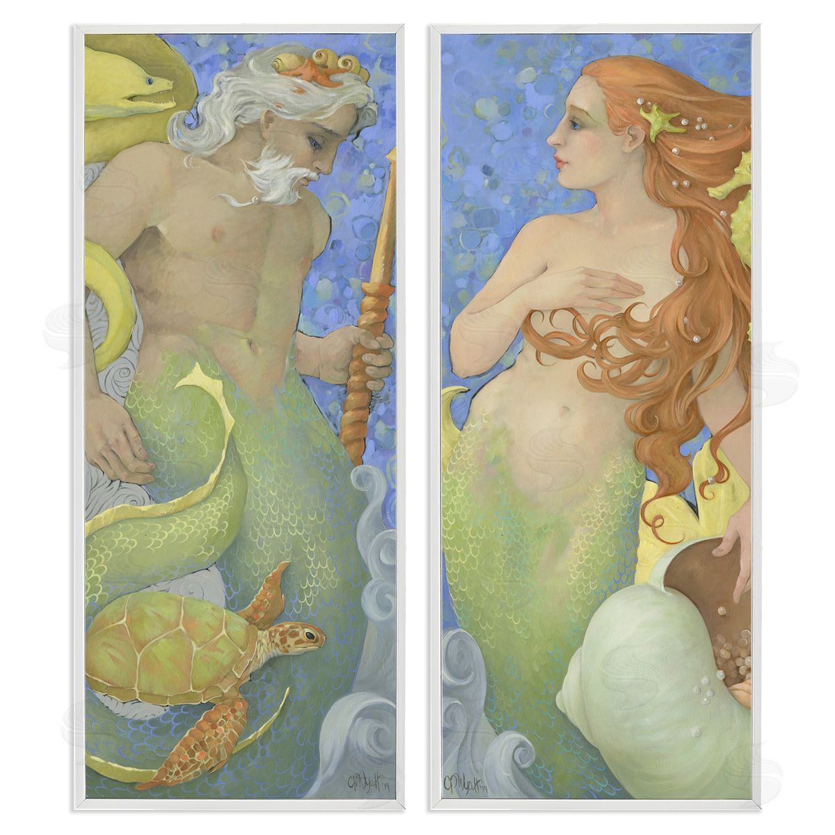 Christina P. Wyatt The Gate Keepers Pair Canvas Wall Art Print