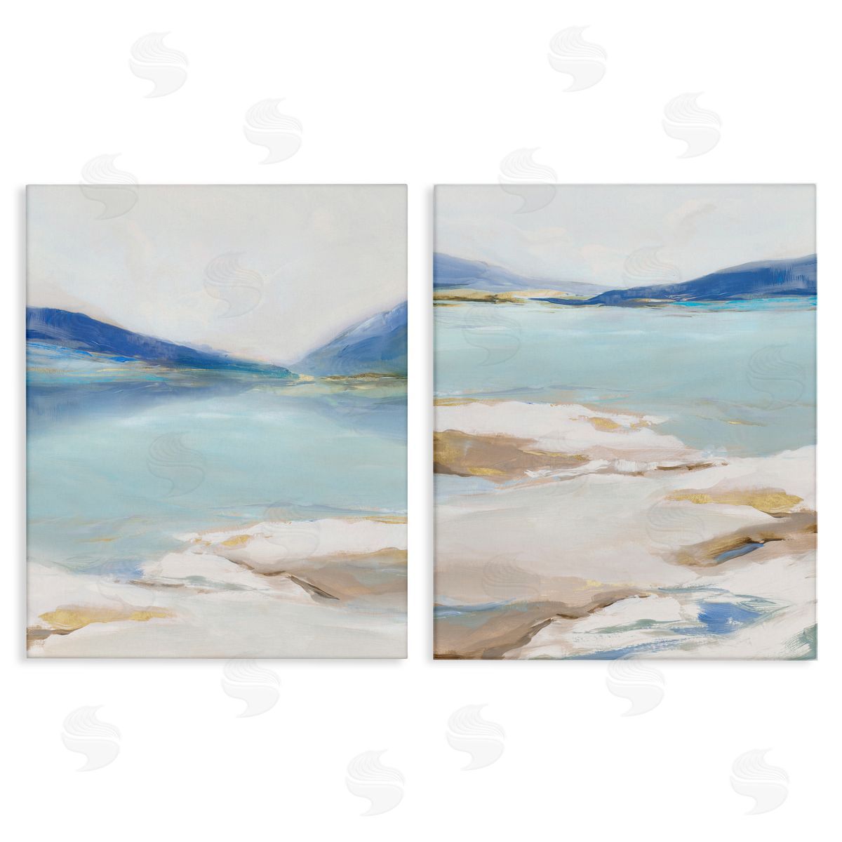 Ian C. Cerulean Vista Landscape Canvas Wall Art Print