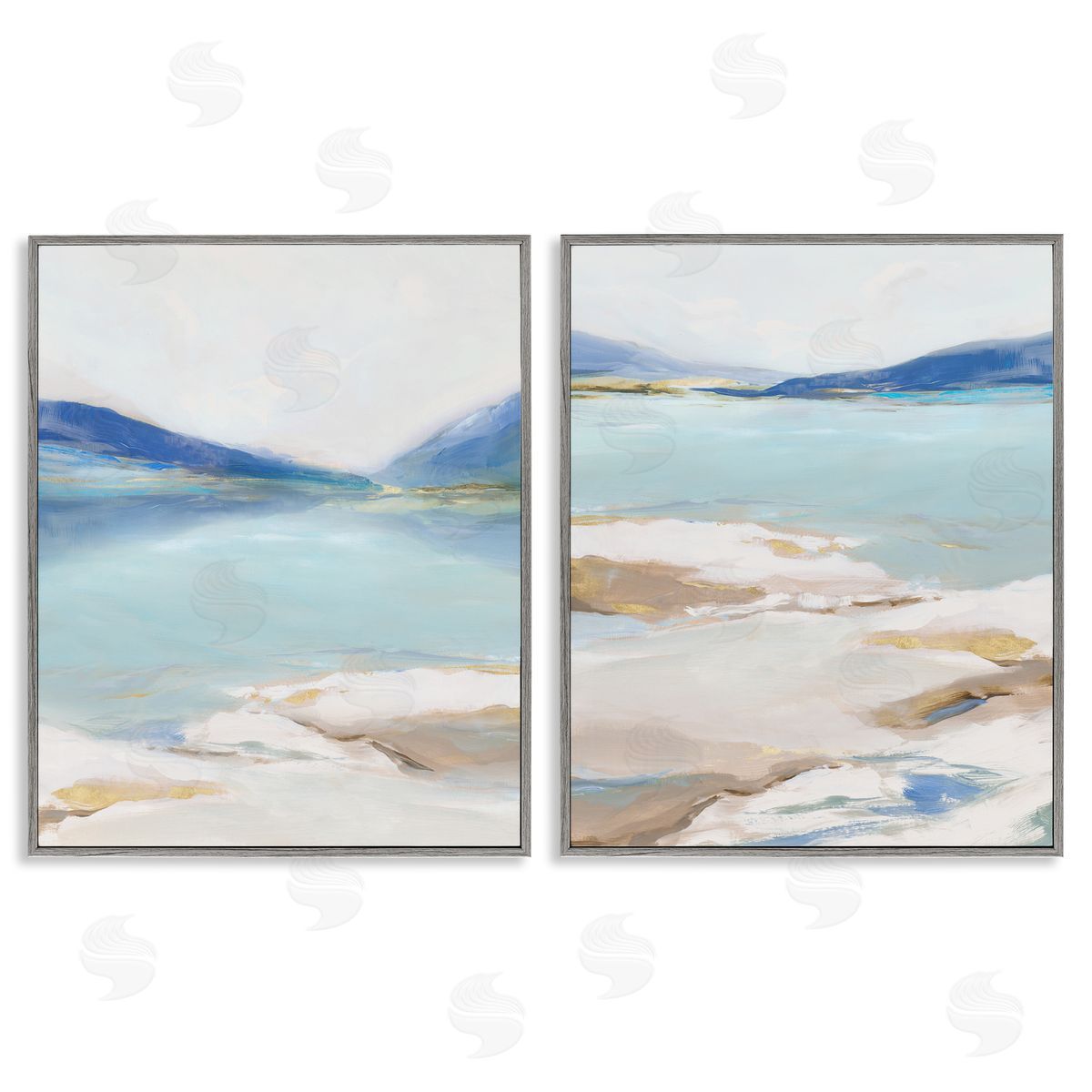 Ian C. Cerulean Vista Landscape Canvas Wall Art Print