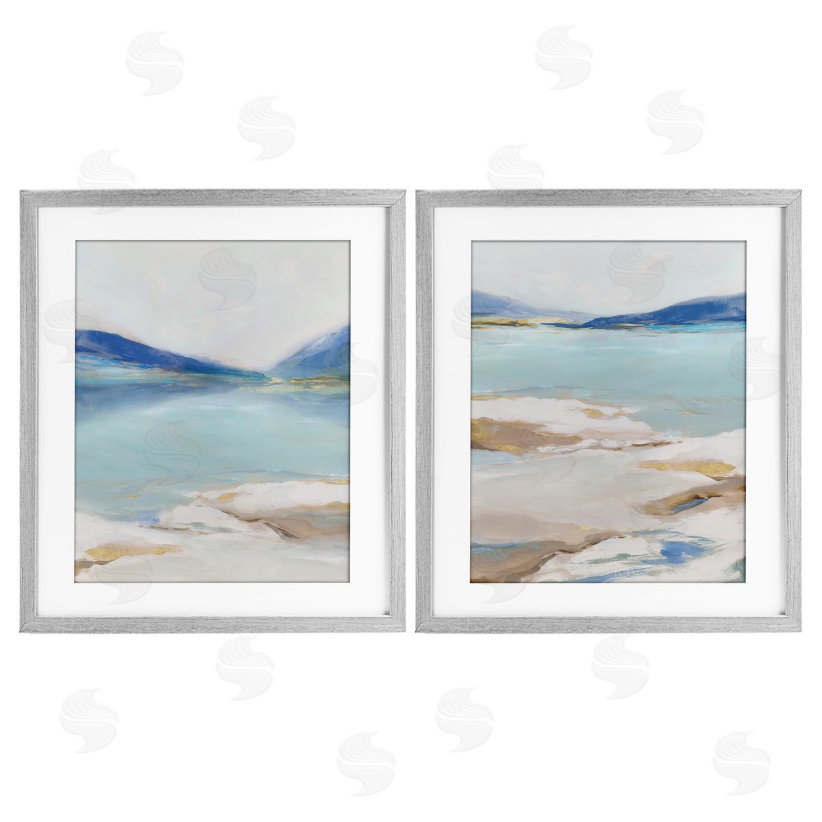 Ian C. Cerulean Vista Landscape Canvas Wall Art Print