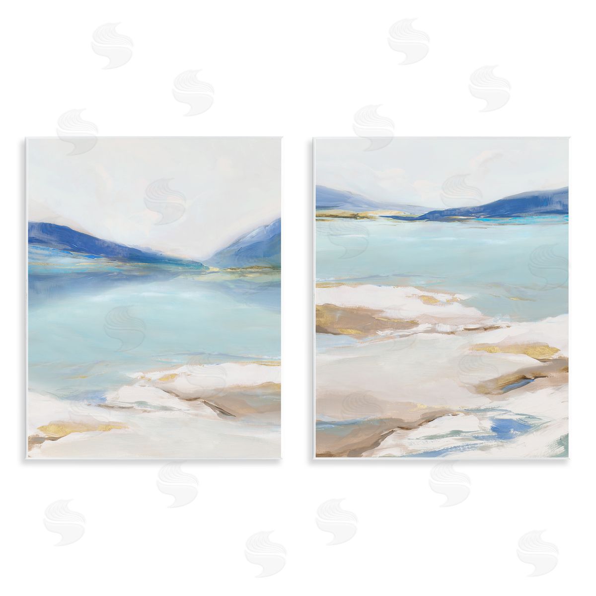 Ian C. Cerulean Vista Landscape Canvas Wall Art Print