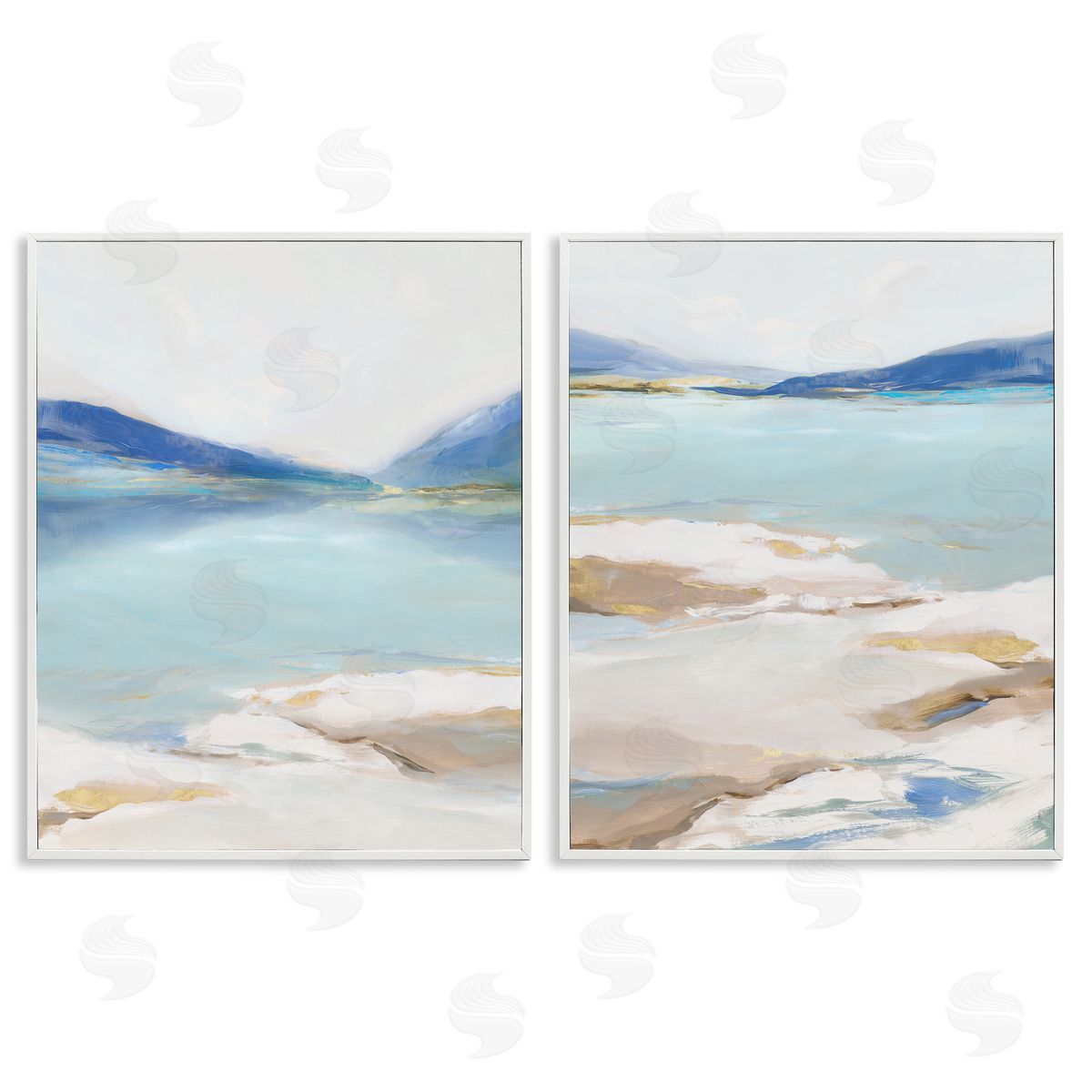 Ian C. Cerulean Vista Landscape Canvas Wall Art Print