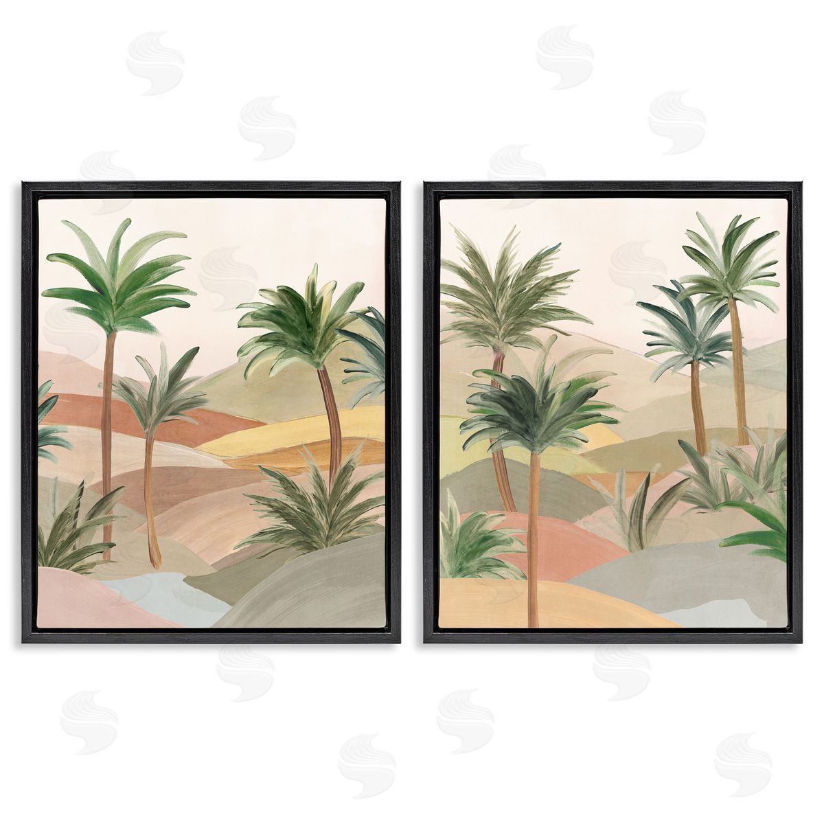 Ian C. Exotic Desert Oasis Canvas Wall Art Print