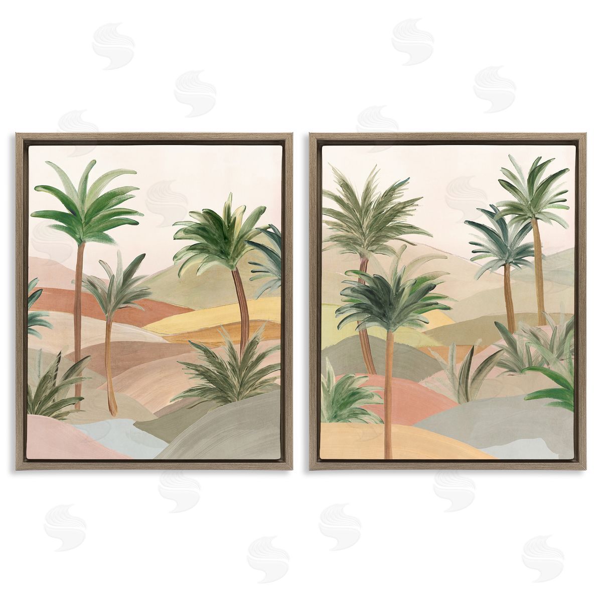Ian C. Exotic Desert Oasis Canvas Wall Art Print