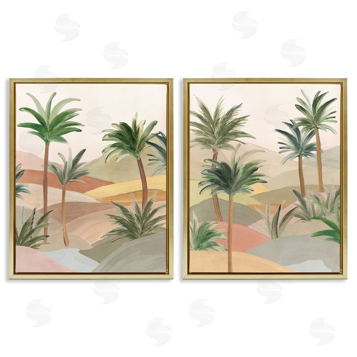 Ian C. Exotic Desert Oasis Canvas Wall Art Print