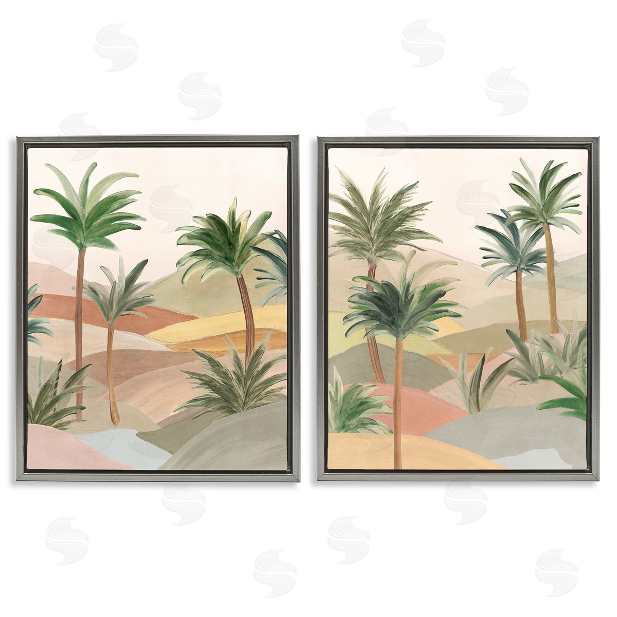 Ian C. Exotic Desert Oasis Canvas Wall Art Print
