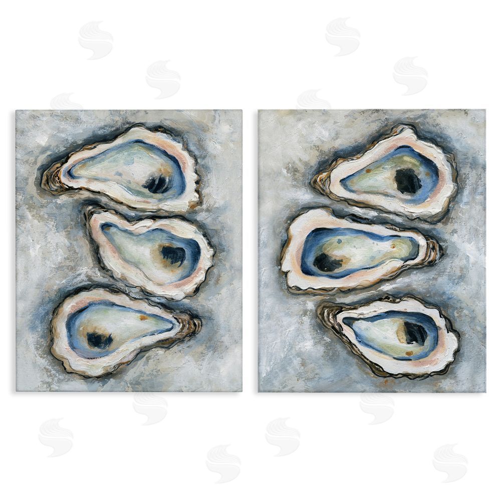 Carol Robinson Oyster Bar Trios Canvas Wall Art Set