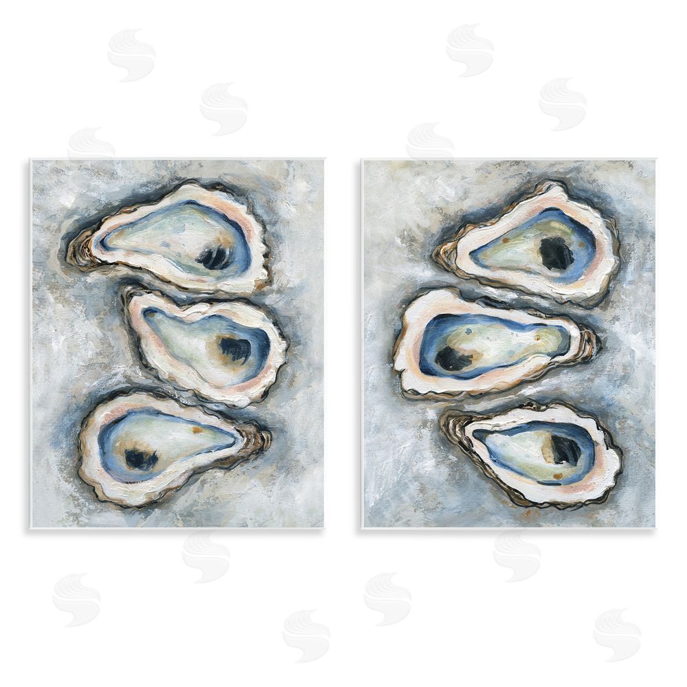 Carol Robinson Oyster Bar Trios Wall Plaque Printed Art Set