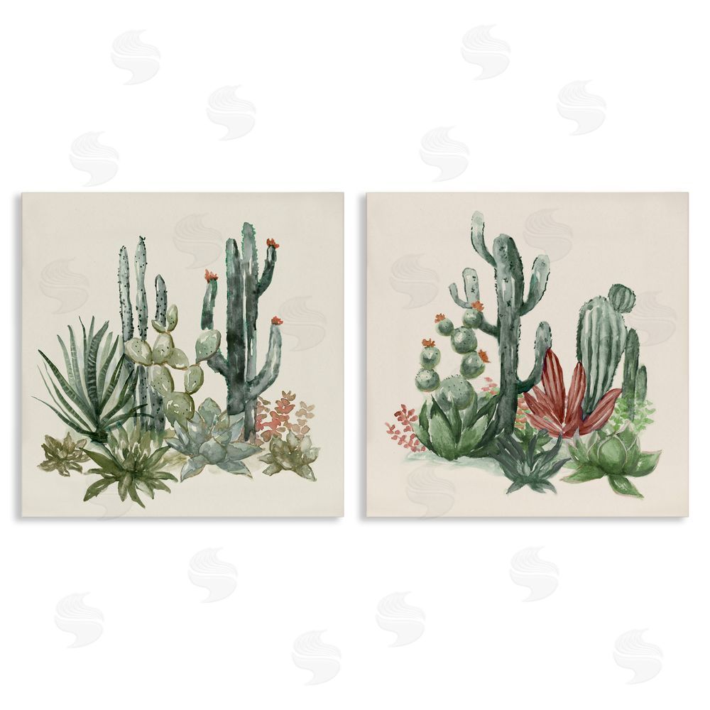 Nan Mojave Desert Cacti Canvas Wall Art Set