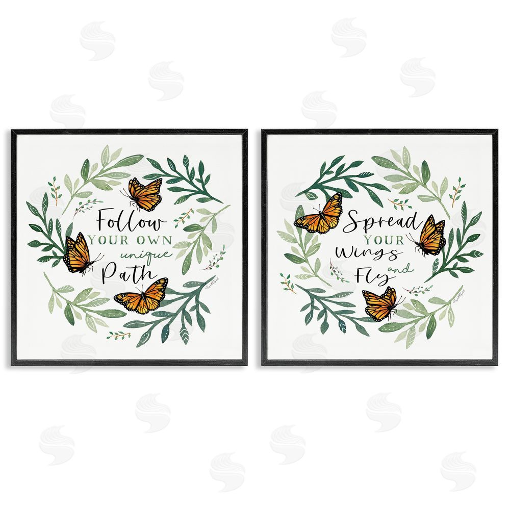 Elizabeth Tyndall Spread Your Wings and Follow Path Black Framed Giclee Wall Art Print