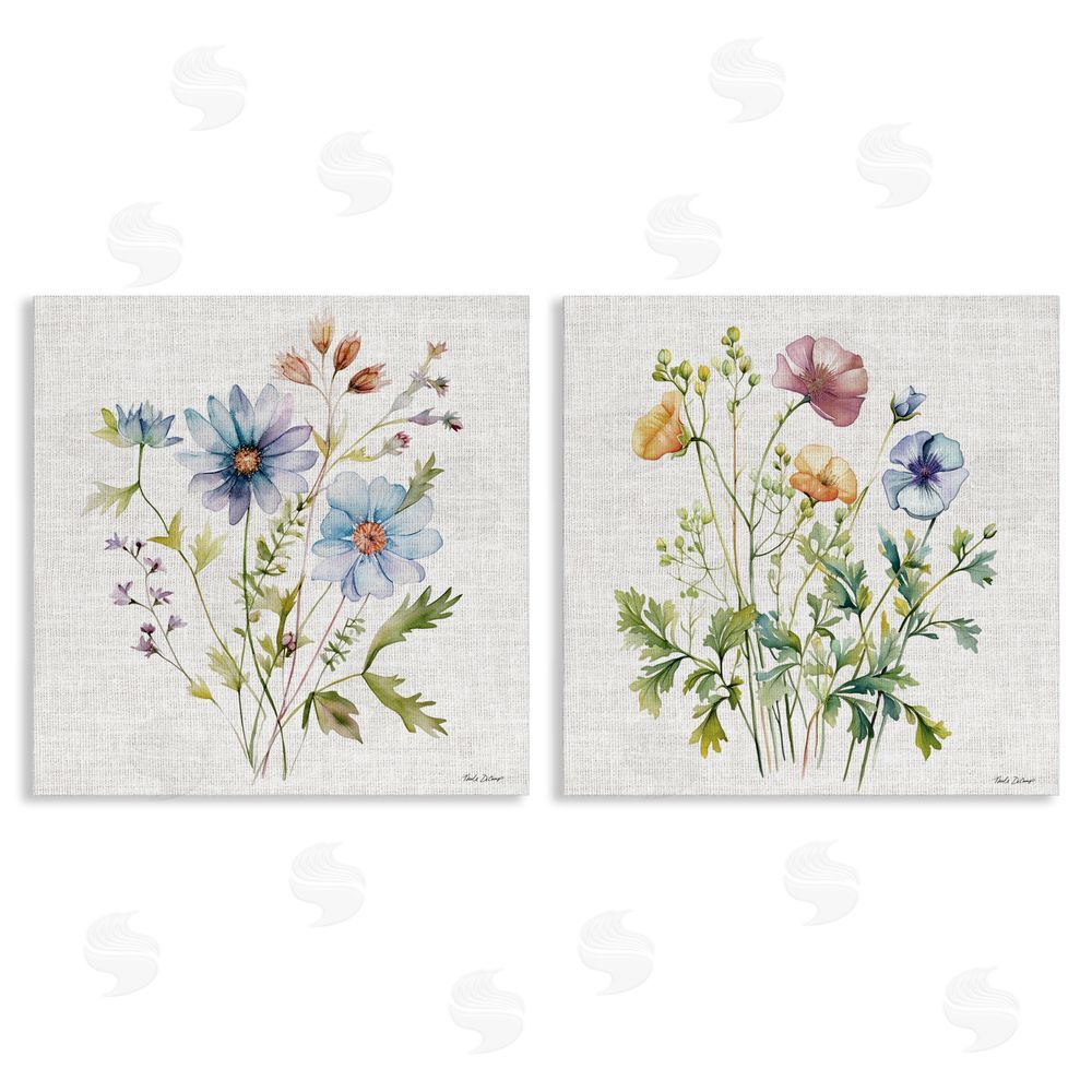 Nicole DeCamp Wild Flower Botanical Bundles Canvas Wall Art Print