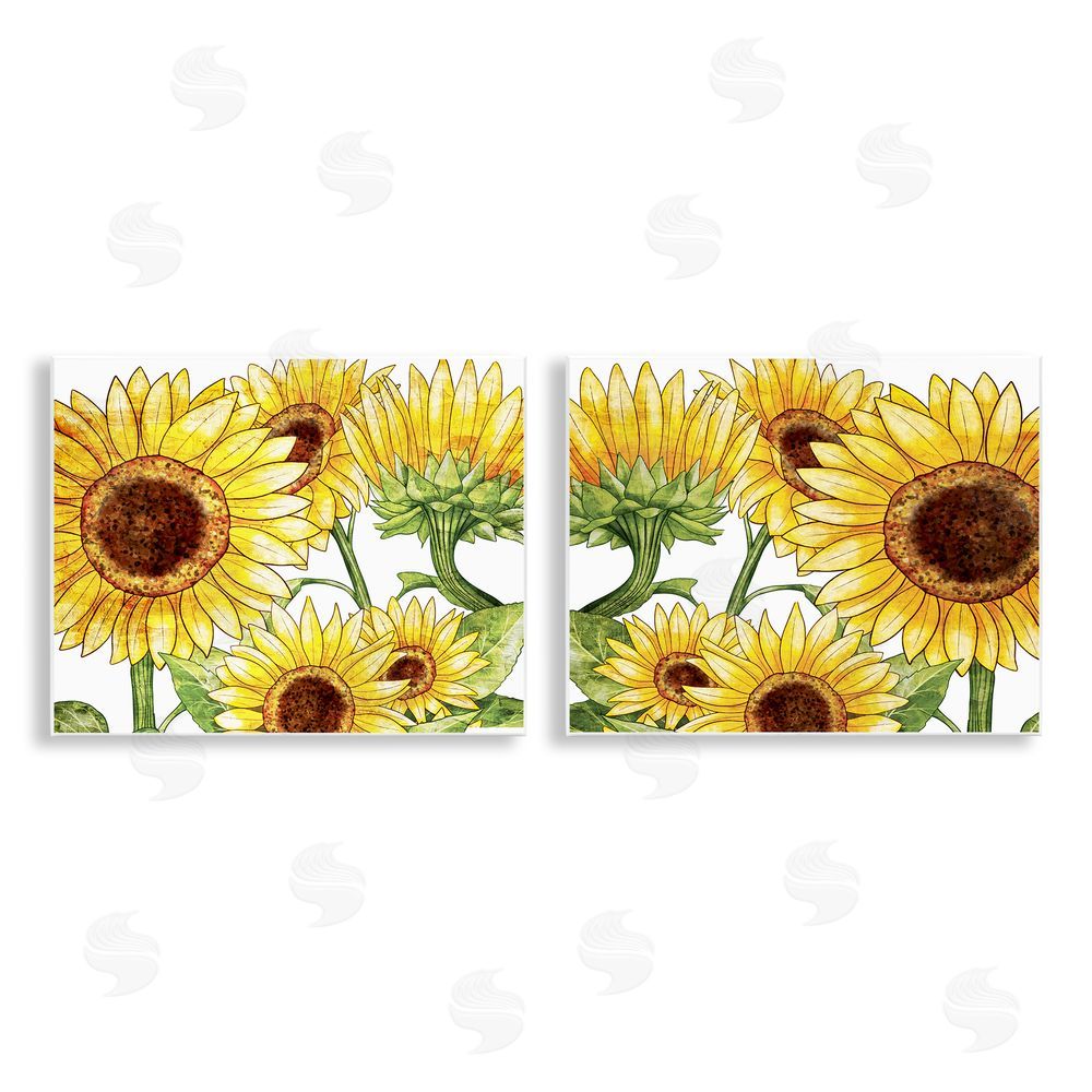 Kim Allen Warm Blossoms Yellow Sunflowers Wall Plaque Art Print