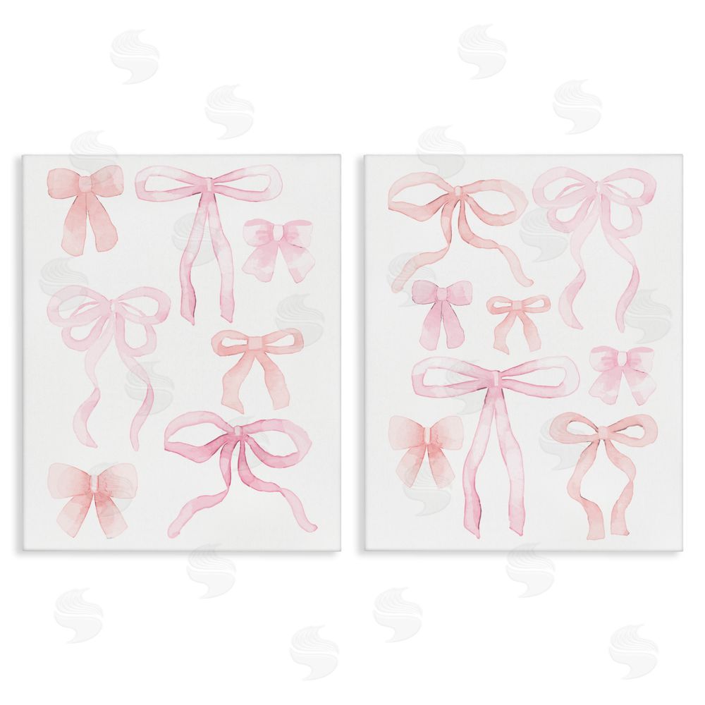 Kim Allen Elegant & Soft Bows Stretched Canvas Wall Art Print