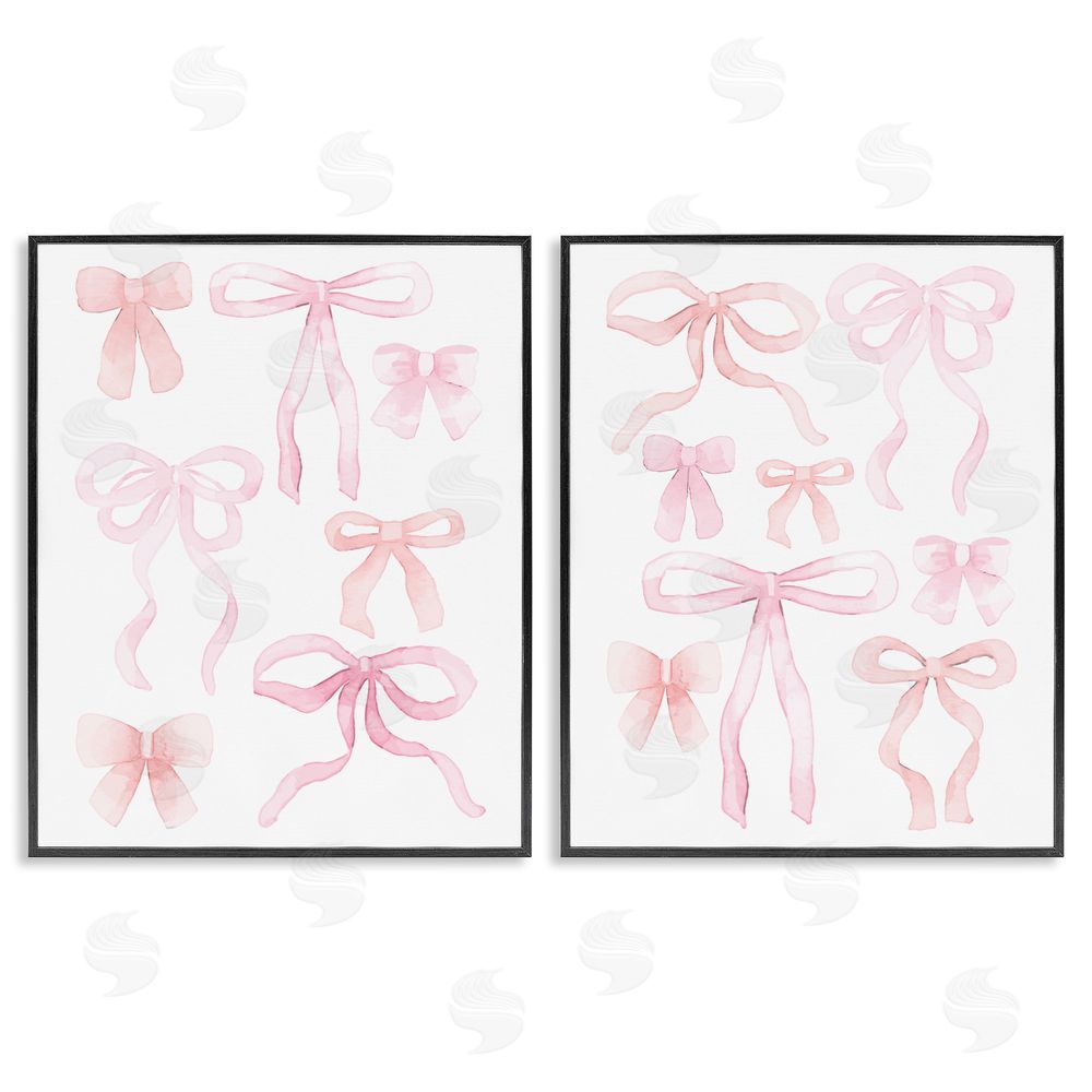 Kim Allen Elegant & Soft Bows Black Framed Giclee Print Wall Art