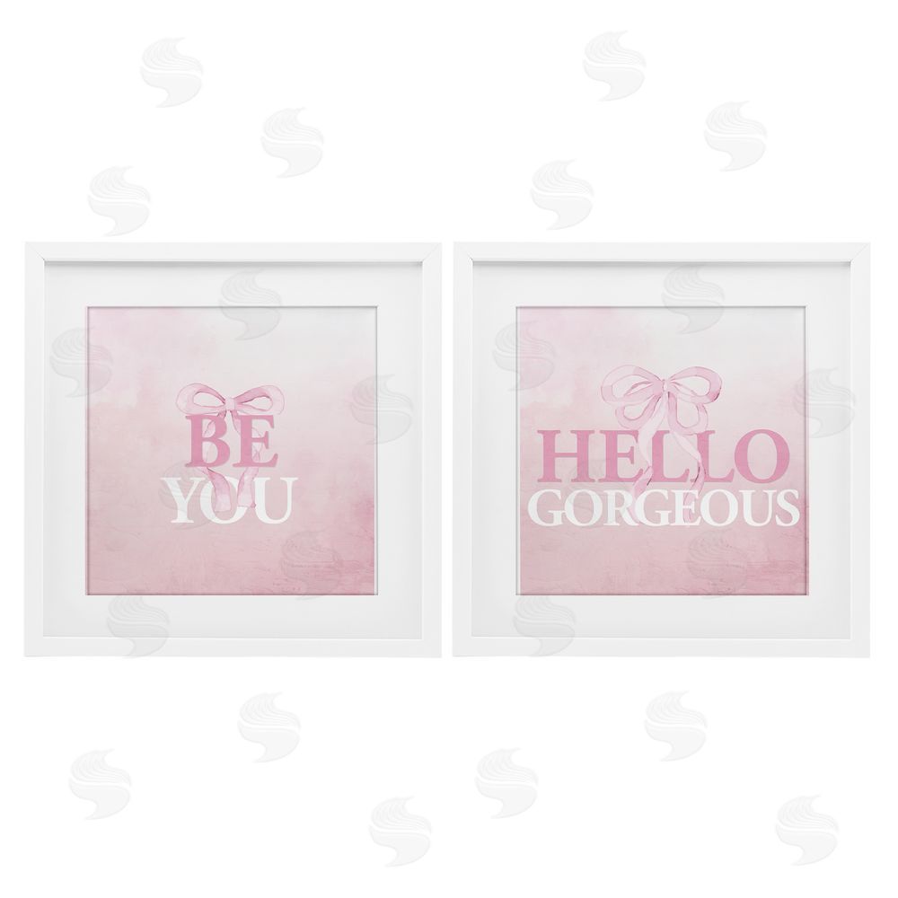 Kim Allen Pink Feminine Empowerments White Framed Print Under Glass Wall Art