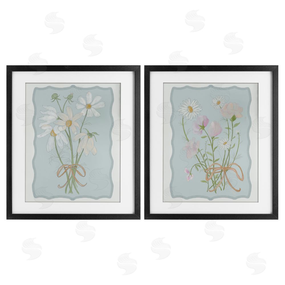 Leslie Hermosa Vintage Spring Clippings Black Framed Print Under Glass Wall Art