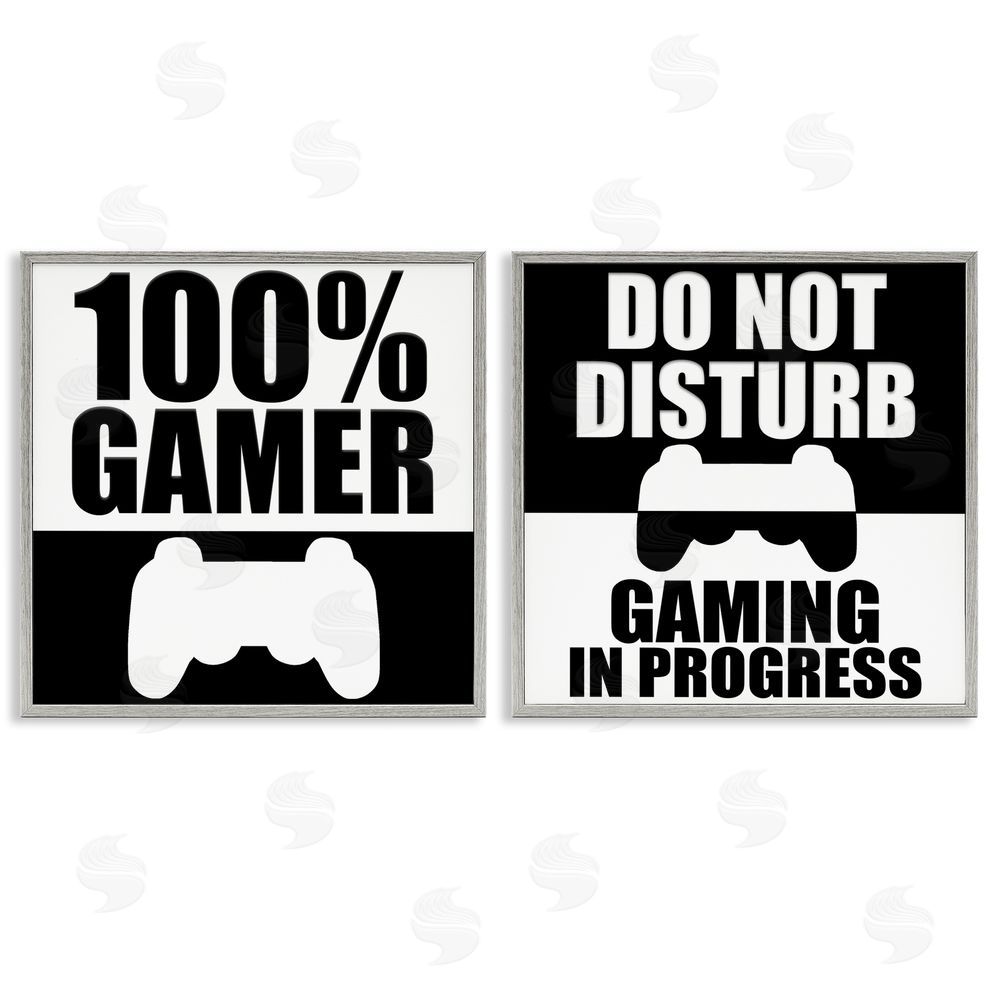 Kim Allen Competitive Gamer Black & White Gray Framed Giclee Print Wall Art