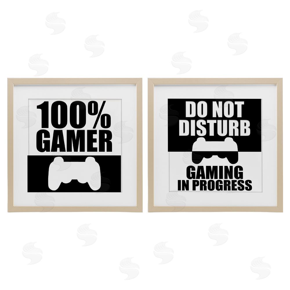 Kim Allen Competitive Gamer Black & White Brown Framed Print Under Glass Wall Art