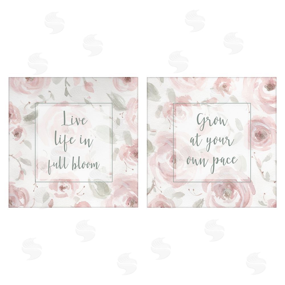 Carol Robinson Full Bloom at Your Pace Florals Stretched Canvas Wall Art Print