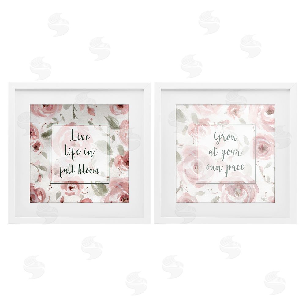 Carol Robinson Full Bloom at Your Pace Florals White Framed Print Under Glass Wall Art