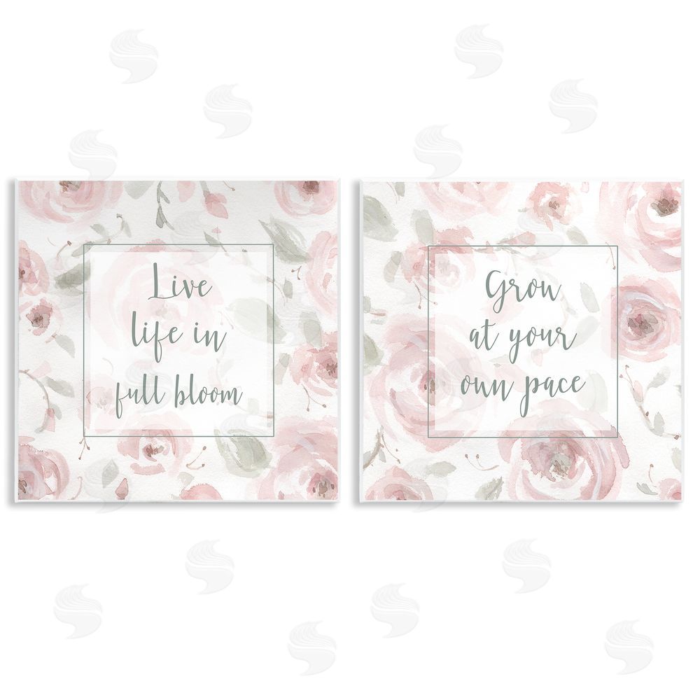 Carol Robinson Full Bloom at Your Pace Florals Wall Plaque Art Print