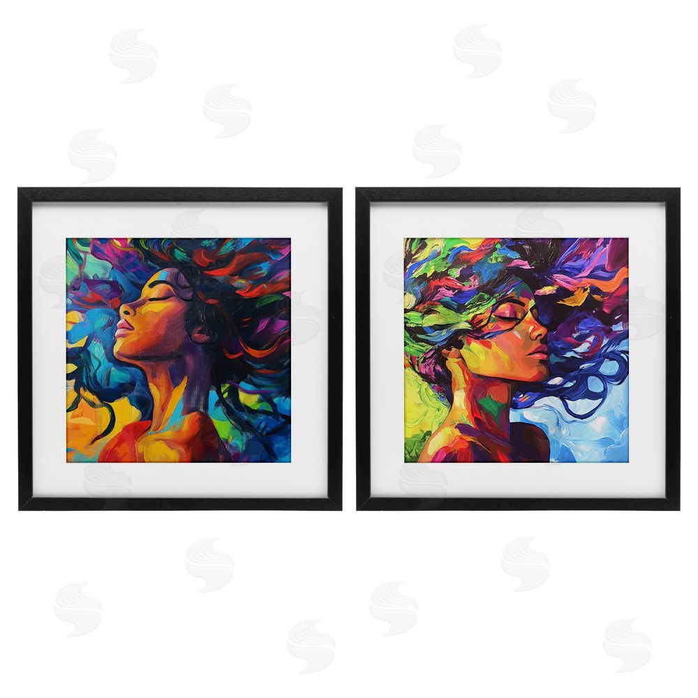 Svetlana Aleynikova Radiant Flow Of Colors Black Framed Print Under Glass Wall Art