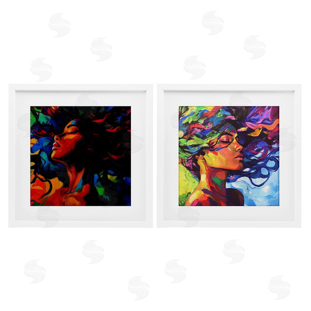 Svetlana Aleynikova Radiant Flow Of Colors White Framed Print Under Glass Wall Art