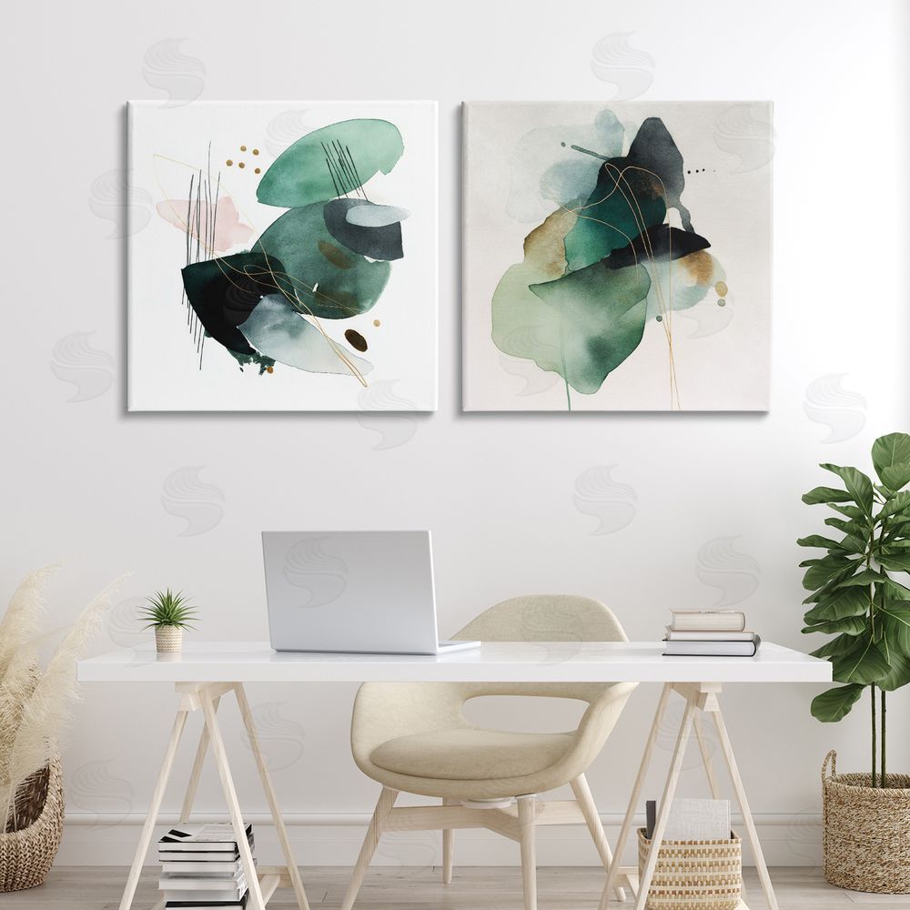 Svetlana Aleynikova Fluid Abstract Harmonies Canvas Wall Art Print in Room