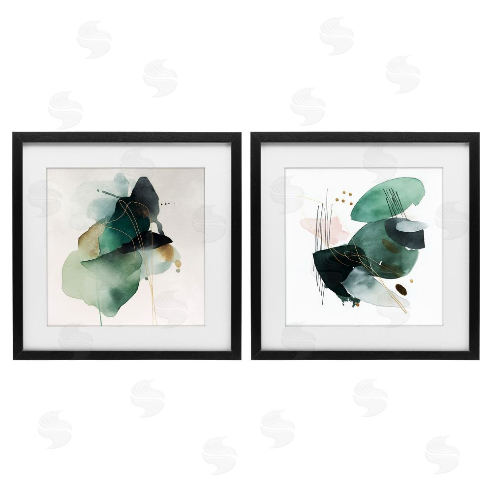 Svetlana Aleynikova Fluid Abstract Harmonies Black Framed Print Under Glass Wall Art