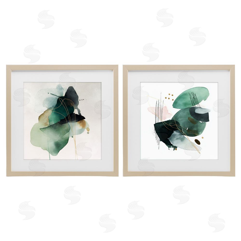 Svetlana Aleynikova Fluid Abstract Harmonies Birch Framed Print Under Glass Wall Art