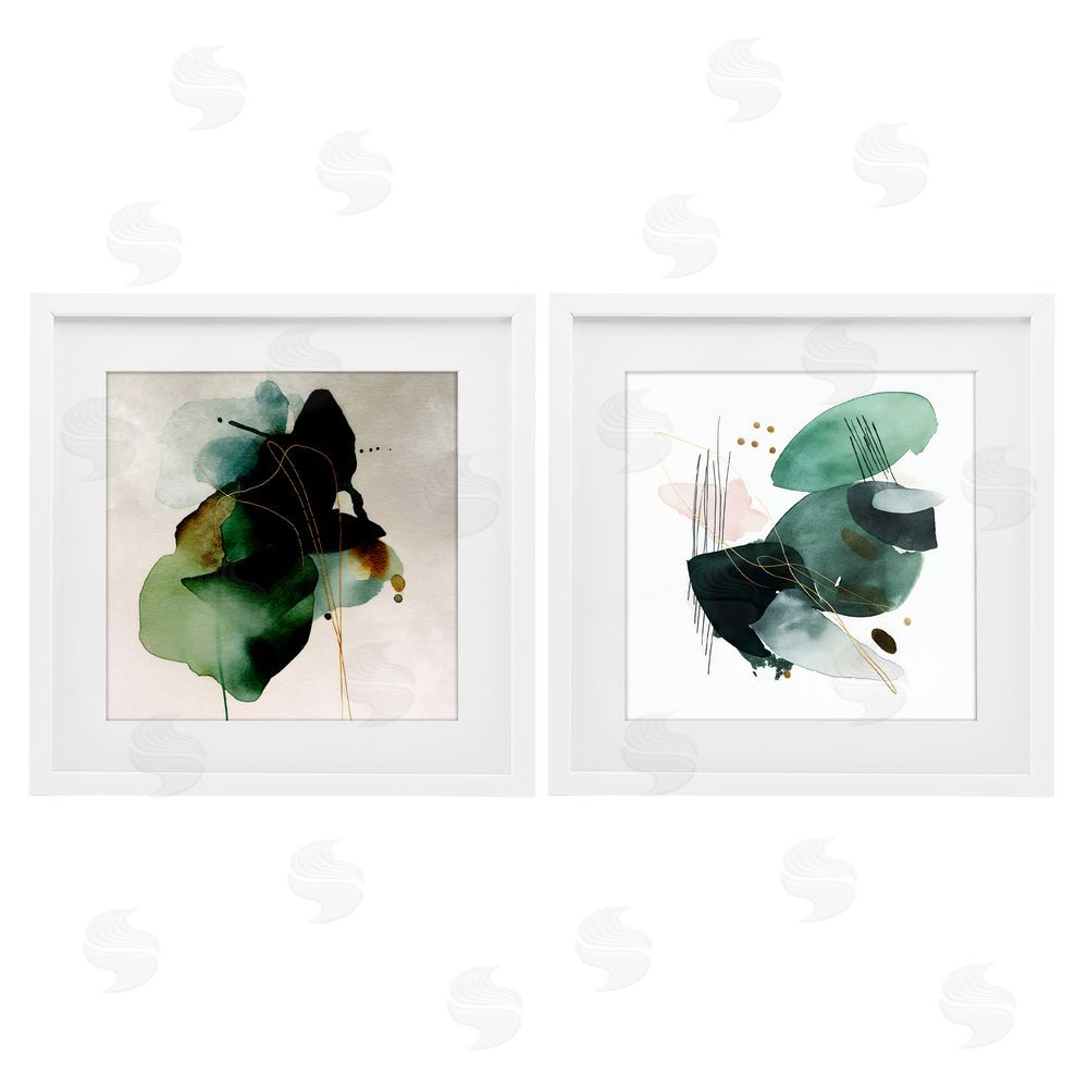 Svetlana Aleynikova Fluid Abstract Harmonies White Framed Print Under Glass Wall Art