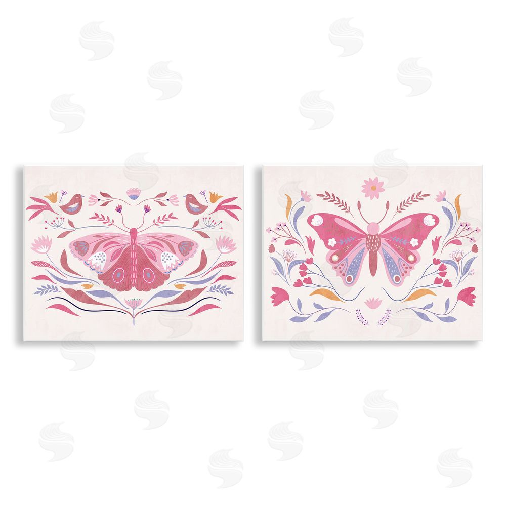 Kim Allen Boho Folk Butterflies Wall Plaque Art Print