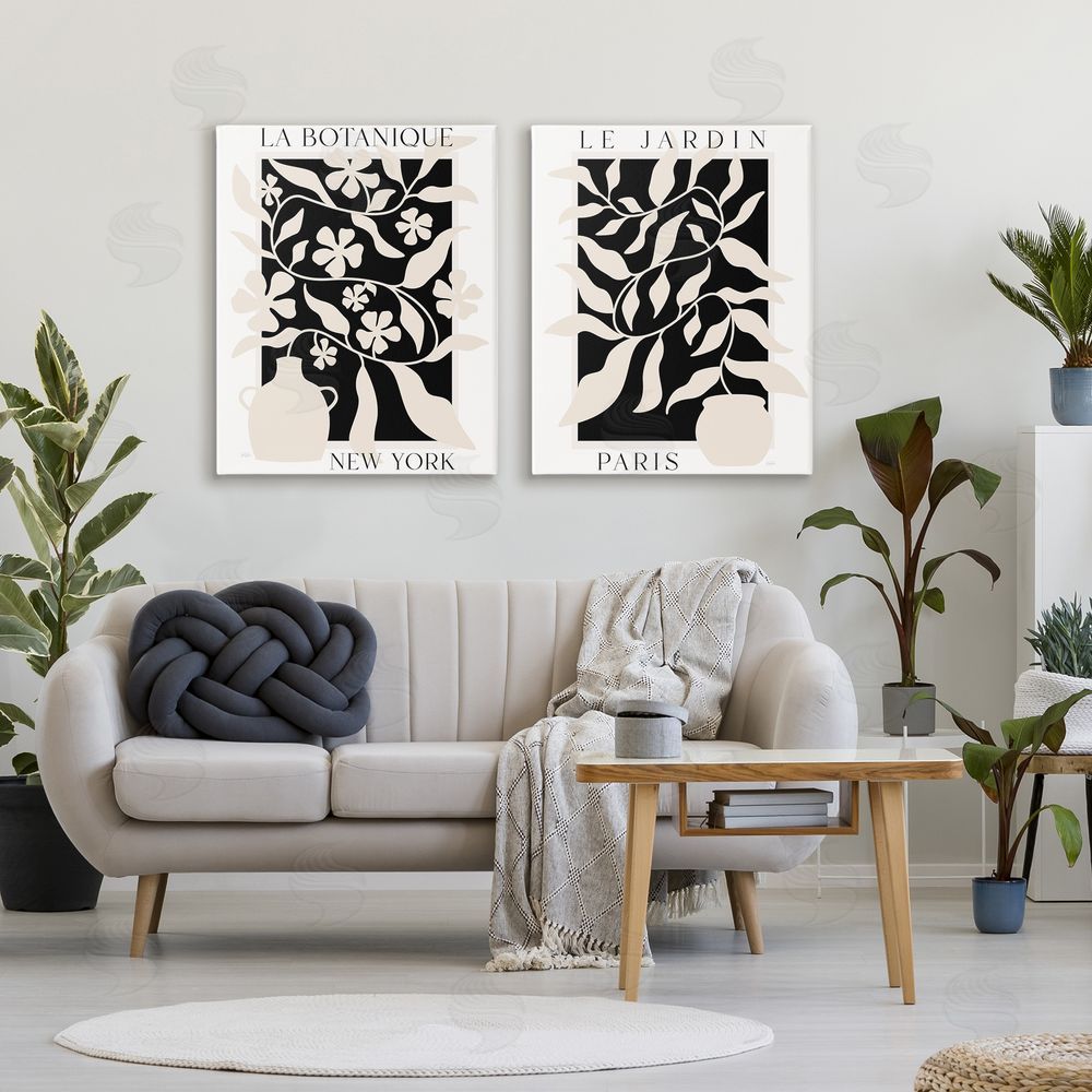 Natalie Carpentieri New York & Paris Botanicals Canvas Wall Art Print in Room